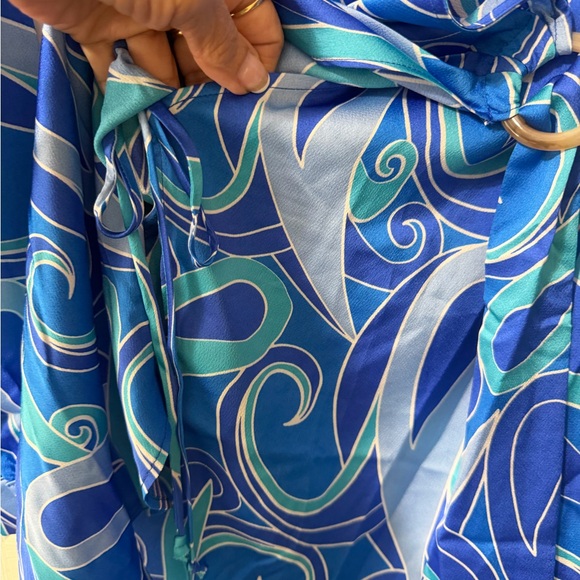 Papermoon Blue & Aqua Swirl Dress with Side Ring Accent - Picture 8 of 10